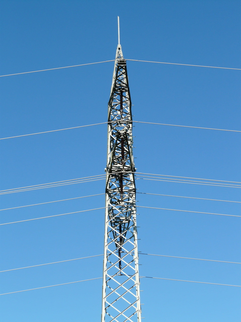 low angle view, metal, current, electricity, strommast, 2K, architecture, iron, Pylon, scaffold, fuel and power generation, outdoors, cable, gland, blue