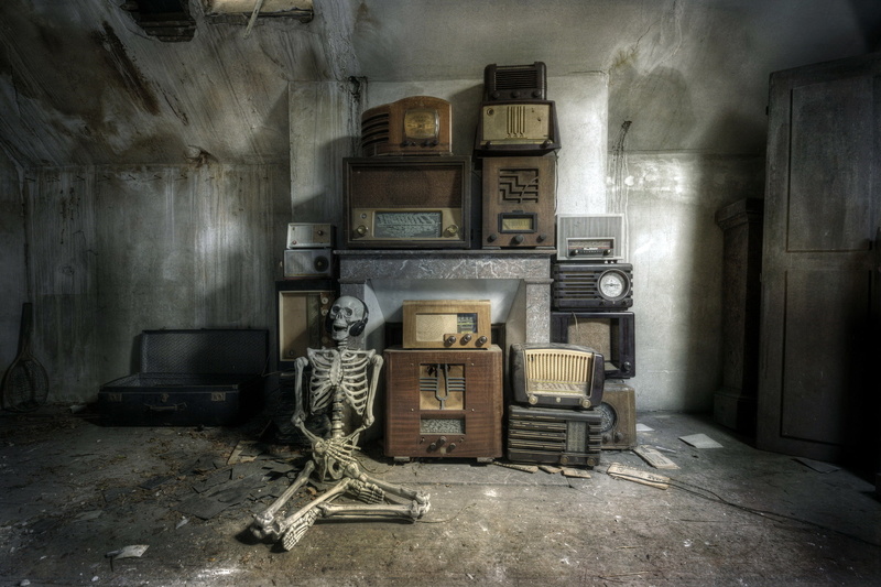 Meloman, skeleton, receivers, radio, 1080P