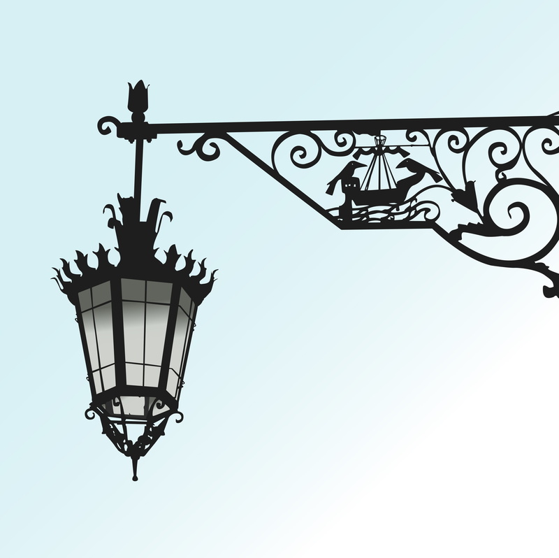 ornamental, ornate, antiques, creativity, street lamp, outdoors, electric lamp, sky, light, lighting equipment, street light, metal, architecture, no people