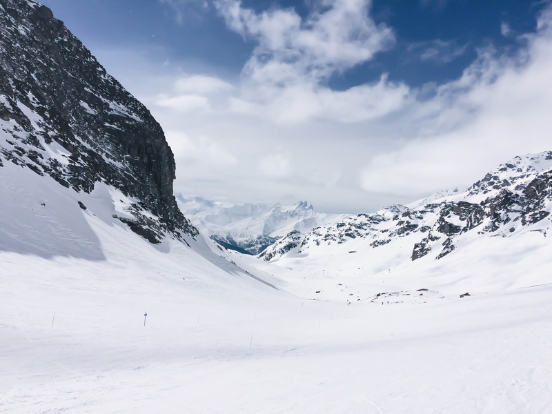 mountain, scenics - nature, non-urban scene, cold, mountain peak, 2K, blue, winter, cloud - sky, environment, mountain range, view, tranquility, valley