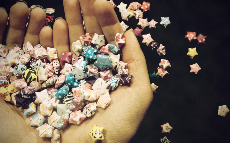 origami, papercraft, stars, 2K