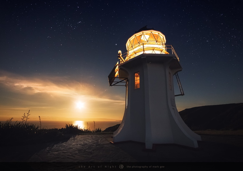 Mark Gee, 1080P, stars, sunset, sea, beauty, lighthouse, photographer, the sky