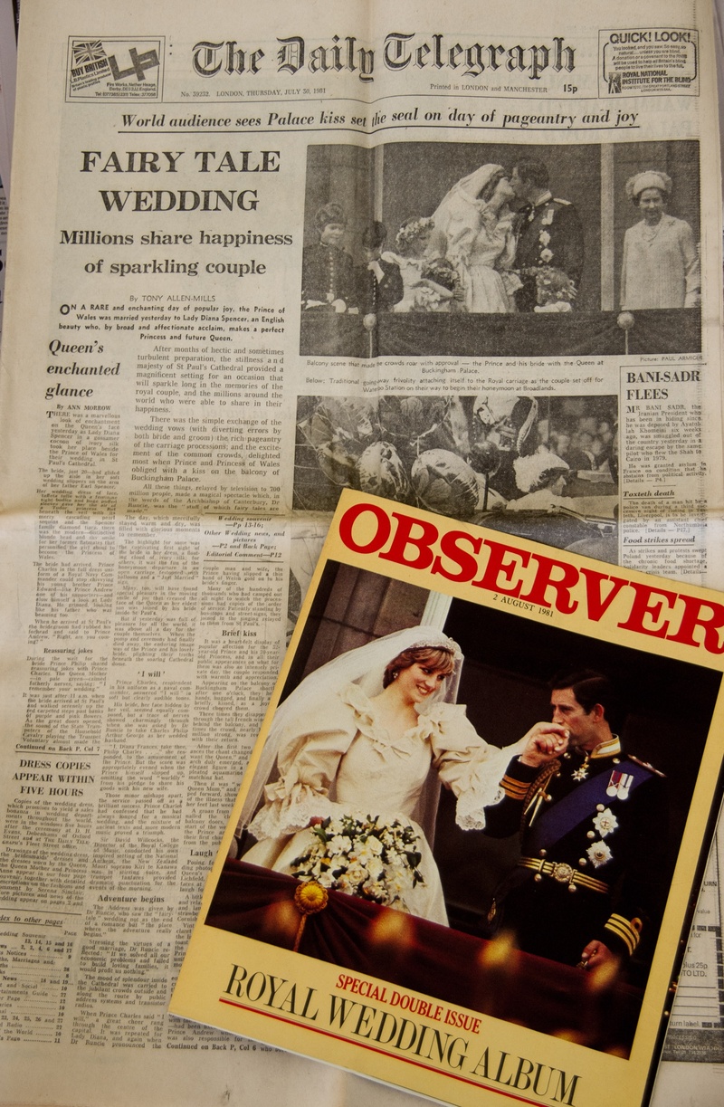 diana, western script, newspaper, representation, observer, journalism, business, text, the media, male likeness, page, paper, front, poster, photos, print