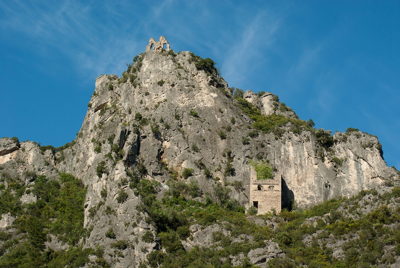 rock, day, tree, no people, scenics - nature, 4K, low angle view, nature, the past, france, cévennes, mountain, herald, outdoors, st guilhem the desert