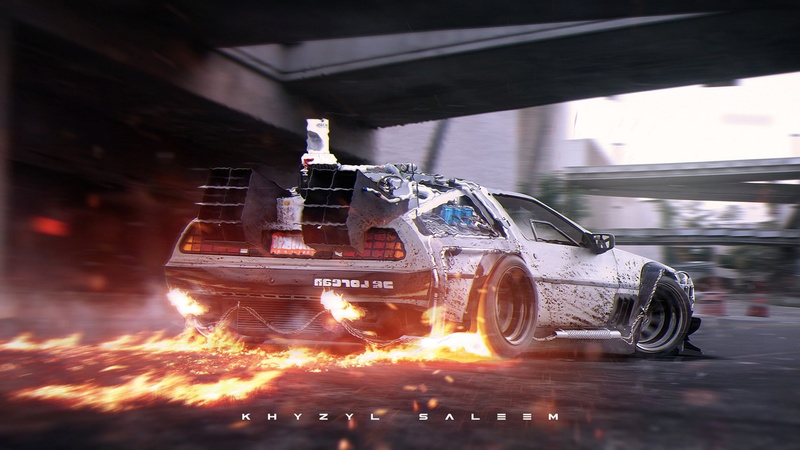 supercars, 1080P, Back To The Future, Khyzyl Saleem, Time Travel, DeLorean