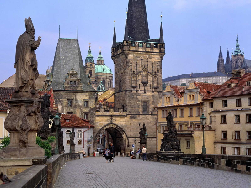 human representation, tourist, Prague, religion, brown, bohemia, czech Culture, cultures, medieval, history, cityscape, building, statue, Bridge, urban Scene