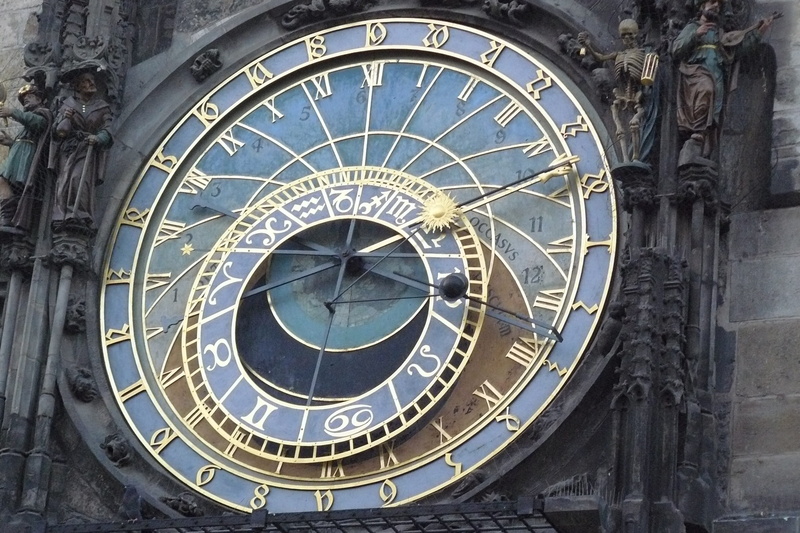 praha, astrology, 2K, historical, astronomical, clock face, architecture, medieval, prague, outdoors, the past, astronomical clock, minute hand, time