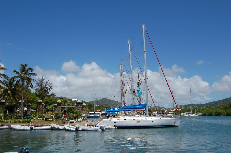 sky, cloud - sky, nature, sailboat, antigua, water, 2K, pole, beauty in nature, tree, caribbean, mast, moored, outdoors, mode of transportation, transportation