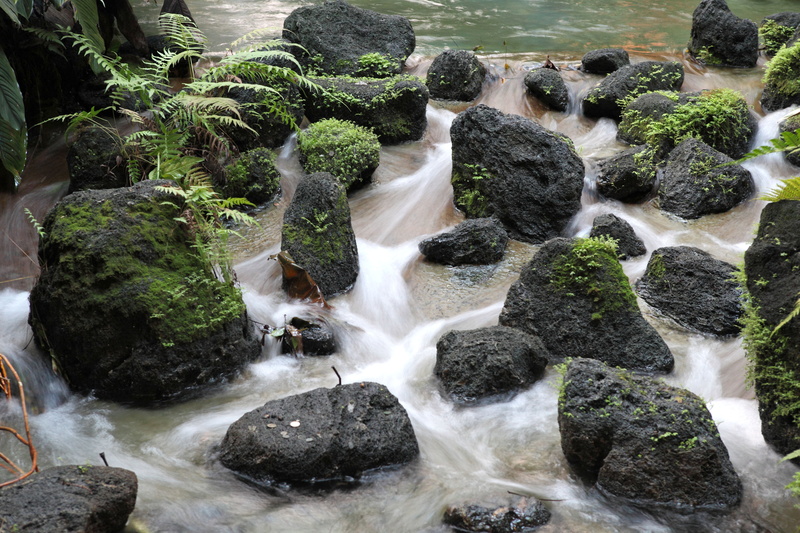 stones, river, Water, outdoors, waterfall, nature, stream, rock - Object, concrete, disneys polynesian resort, photo, 5K, Ceremonial, Walt Disney World