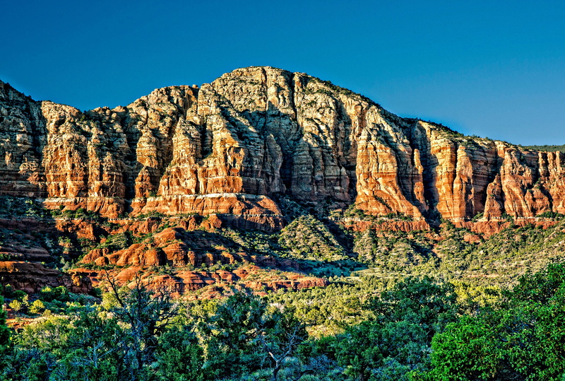 southwestern, travel destinations, beauty in nature, sandstone, scenics, land, rock - object, canyon, sunset, southwest, blue, rock formation, sedona, natural