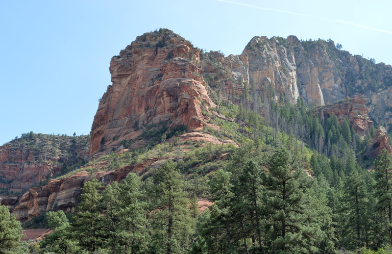 view, plant, tourism, solid, american, southwestern, slide rock, canyon, scenic, geology, state park, scenics - nature, scenery, sky, landscape, orange