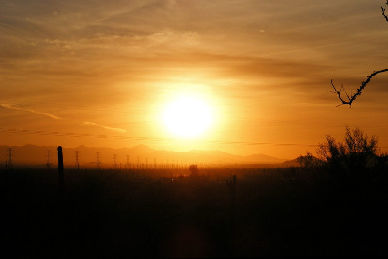 orange color, no people, tranquility, sunlight, land, sunset, non-urban scene, sun, desert, sky, 2K, arizona, tranquil scene, silhouette, landscape, southwestern