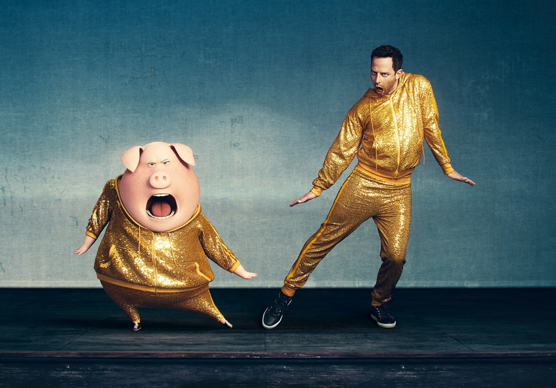 film, animated movie, yellow, man, cinema, 1080P, movie, pig, Sing, music, animated film