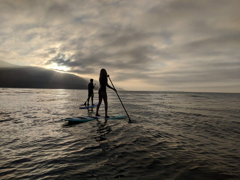 surfboards, clouds, sea, sky, horizon, standing, 4K, sunset