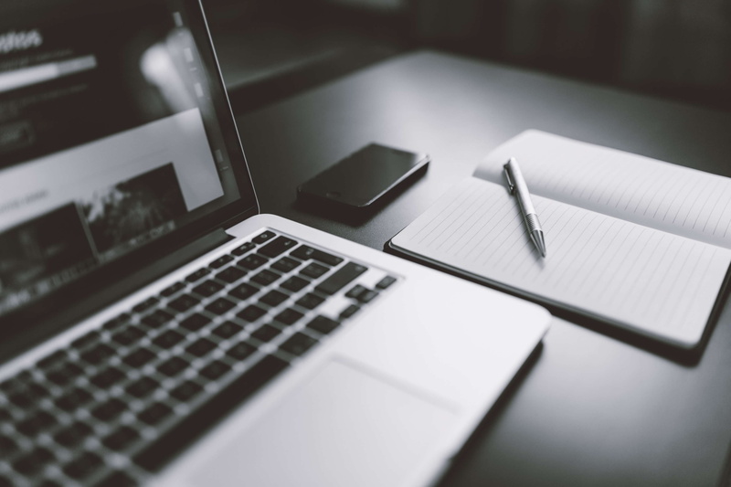 blank, mobile, iphone, gray, wireless technology, business, keyboard, communication, close-up, desk, indoors, 4K, black and white, blur, notebook, computer keyboard