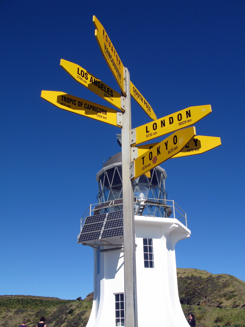 alternative energy, 2K, wind power, wind turbine, sign, cape reinga, clear sky, direction, built structure, guidance, outdoors, renewable energy, no people