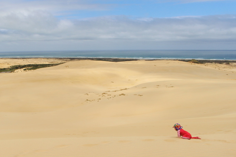 girl, water, wearing, sand dune, child, sea, 2K, baby, small, pink, cloud - sky, tranquility, curiosity, red, sand, day, summer sea, nature, land, new zealand