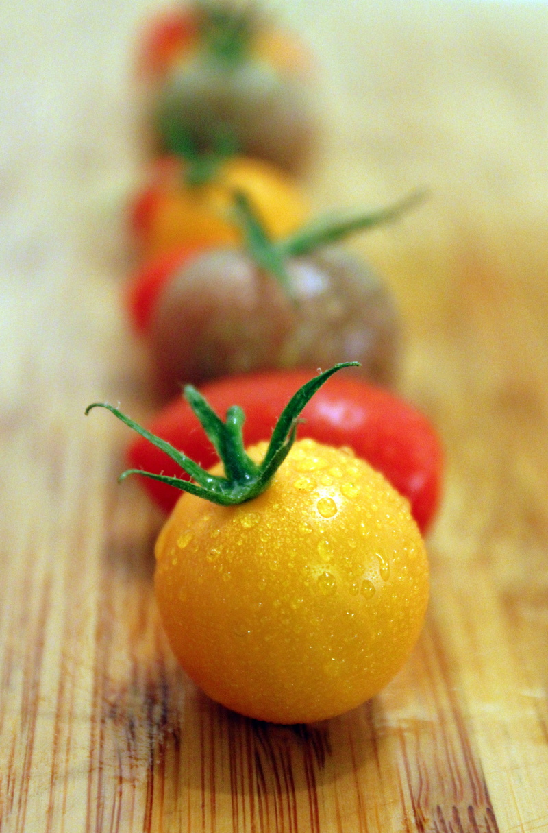 photo, healthy eating, close-up, wood - material, focus on foreground, tomato, orange, wellbeing, leaf, ripe, tomato fruit, plant, salad, no people, plant part