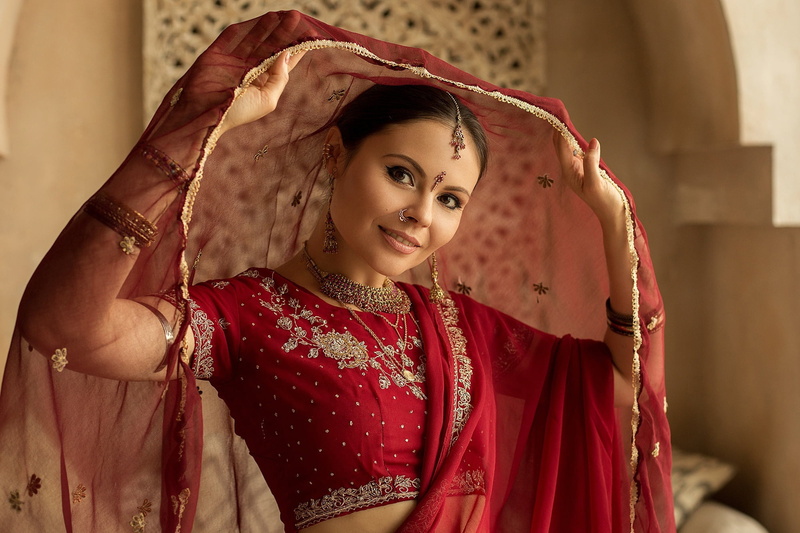 face, decoration, 1080P, Damp Zergut, girl, pose, look, saree