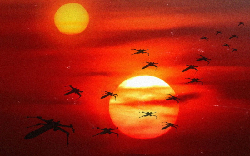 one, close-up, rogue, sky, star, Hollywood Movies, animal themes, flying, geometric shape, Movies, group of animals, star shape, anthology, large group of animals