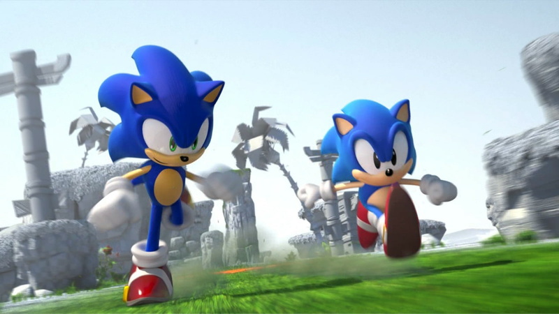blue, games, anniversary, Generations, sonic, 720P, art, paradox, sega, modern, hd, two, classic, video, blurs, time