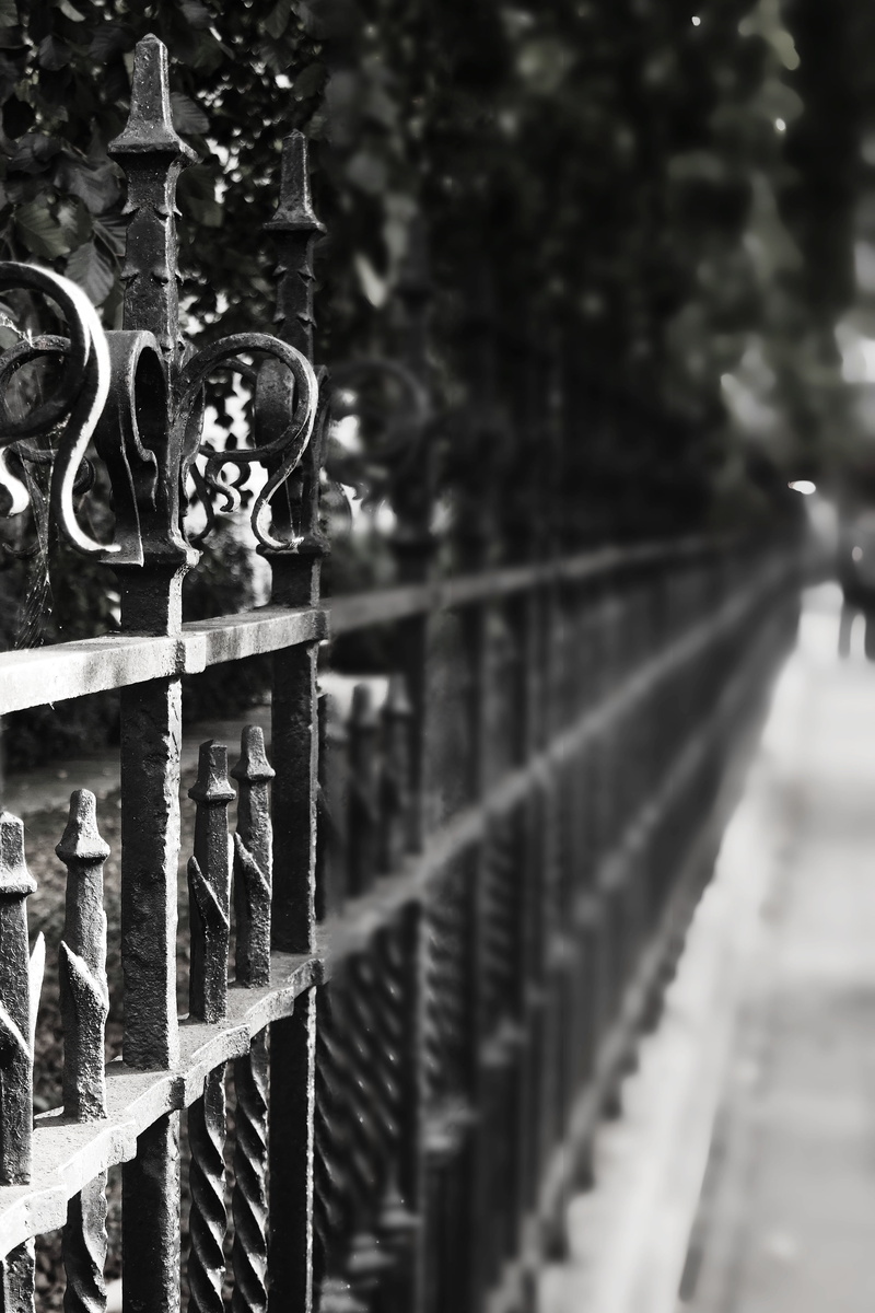 protection, iron construction, metal, security, fence, old, the way forward, artfully, metal fence, day, boundary, iron, grid, close-up, nature, no people