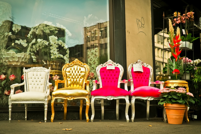 gold, building exterior, 4K, outdoors, representation, white, four, chairs, company, creativity, day, nature, urban, district, architecture, business