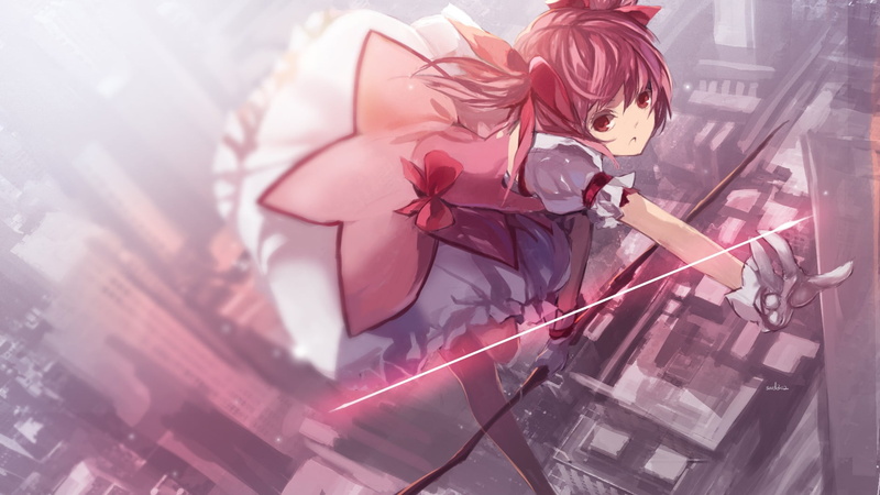 safety, purple, clothing, pink hair, anime, females, adult, gloves, 720P, art and craft, creativity, anime girls, occupation, short hair, bow, arts culture and entertainment