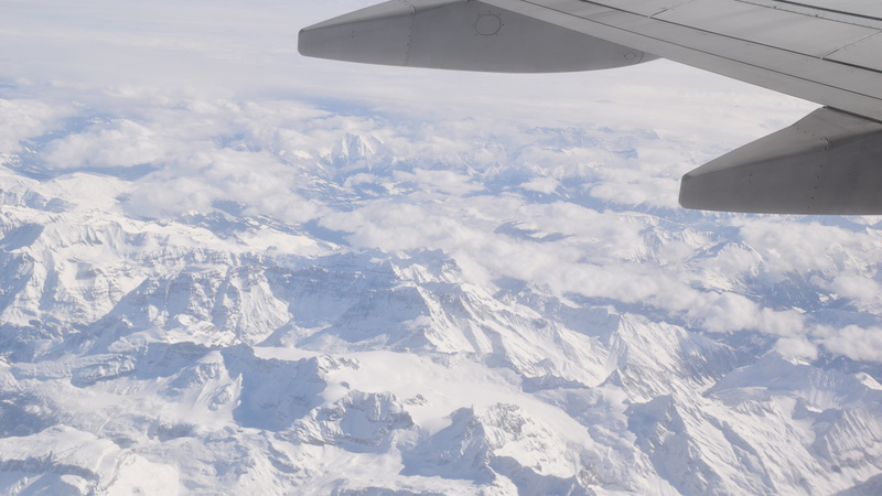 aviation, flight, flying, clouds, travel, transportation, mountains, snow, transport, wing, plane, aerial photography, 5K, winter, birds eye view