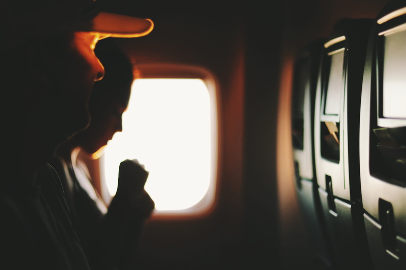 airplane, train - vehicle, aircraft, train, journey, man, sitting, transportation system, rail transportation, aeroplane, public transportation, real people
