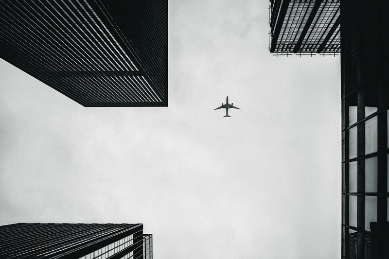 no people, low angle photography, built structure, angle, directly below, aviation, flying, city, fly, journey, low angle view, urban, photography, day