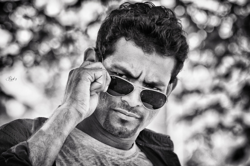 lifestyles, close-up, day, real people, mid adult, stylish, attractive, cool, sunglasses, face, 4K, adult, looking at camera, glasses, aviator, front view
