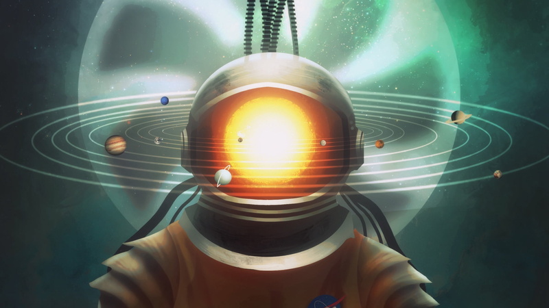 Syed Ali Qaiser, space, planet, astronaut, 1080P