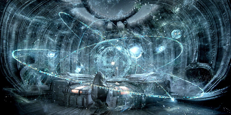 pattern, art and craft, night, glass - material, adventure, water, architecture, 2K, human brain, glowing, fi, illuminated, Prometheus, spaceship, indoors