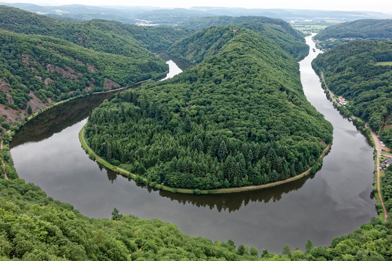 river landscape, idyllic, beauty in nature, 5K, green color, saar loop, water, plant, river, daytime, germany, river loop, day, saar, viewpoint, non-urban scene