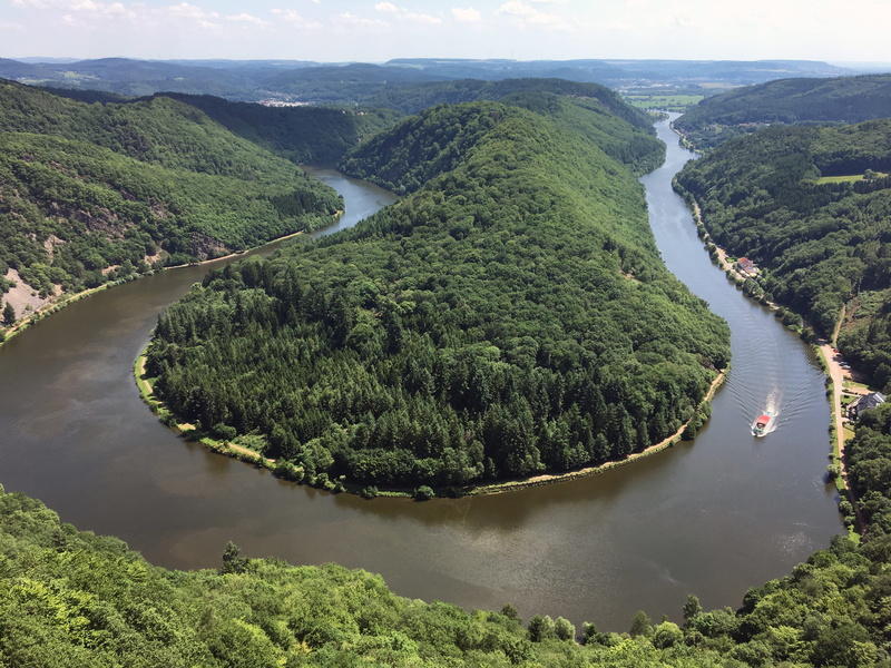 day, forest, nature, green color, sun, 4K, landscape, viewpoint, tranquility, saar loop, sunshine, no people, saarland, river landscape, scenics - nature