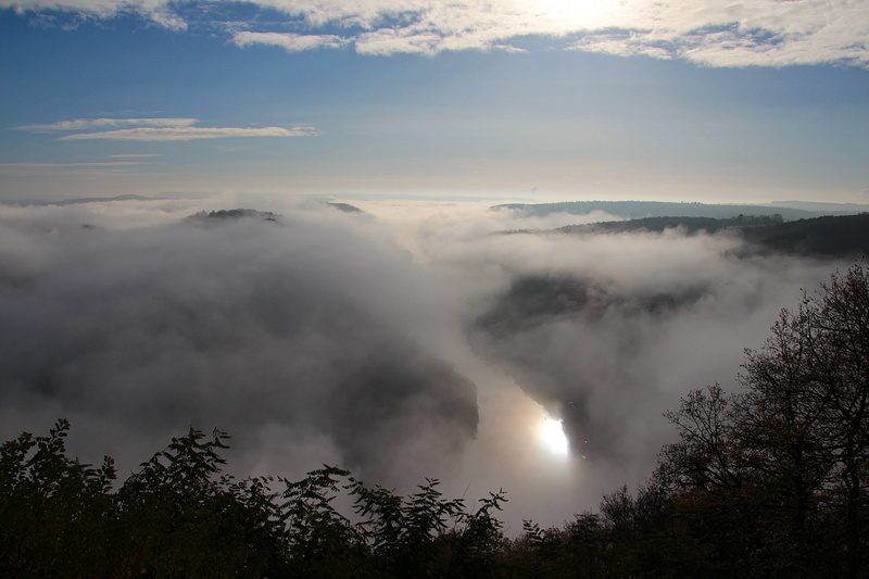 autumn morning, autumn, landscape, cloudscape, travel, non-urban scene, 5K, beauty in nature, viewpoint, sky, no people, environment, mountain peak, fog