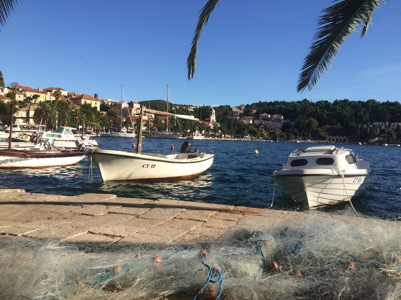 2K, nature, transportation, sunlight, day, yacht, clear sky, water, land, croatia, cavtat, tropical climate, summer, palm tree, fishing boat, plant, mode of transportation