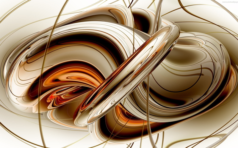 d, silver, orange, 2K, fractal, graphics