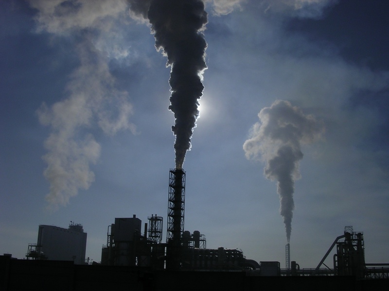 chimney, ecosystem, outdoors, tall - high, fumes, building exterior, architecture, built structure, emissions, science, factory, smoke - physical structure