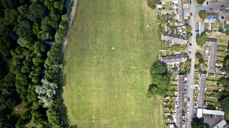 sport, house, green, view, cwmbran, photography, housing, daytime, drone view, united kingdom, plant, aerial, top, green color, landscape, wale, street
