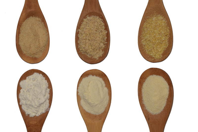 panoramic, bread crumbs, different flours, spoon, white background, choice, spices, types of flour, bake, wooden, still life, wood - material, eating utensil
