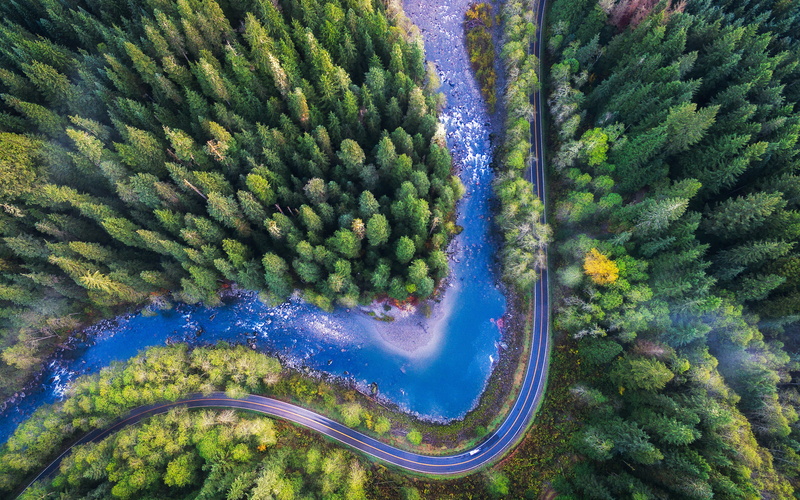 tranquility, environment, full frame, water, plant, nature, power in nature, directly above, Highway, day, outdoors, aerial view, no people, tree, View