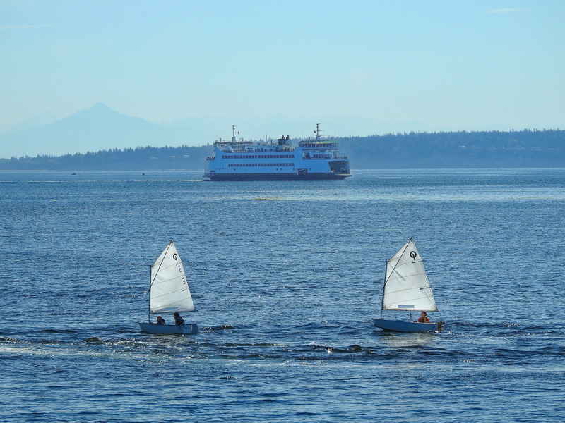 sky, transportation, sailing, united states, beauty in nature, mode of transportation, blue, waterfront, travel, port townsend terminal, real people, yacht