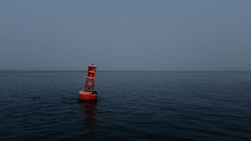no people, united states, floating on water, clear sky, buoy, sea, ocean, overcast, water, scenics - nature, architecture, security, outdoors, lighthouse