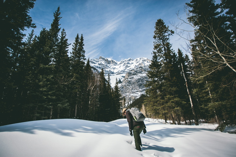 lifestyles, white, rocky mountain, person, green, sleeved, scenics - nature, real people, shadow, one person, cold temperature, top, forest, tree, mountain range