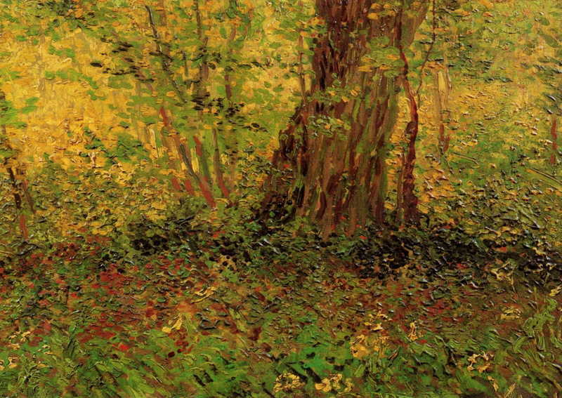 2K, tree, Undergrowth 2, Vincent van Gogh, nature, weed