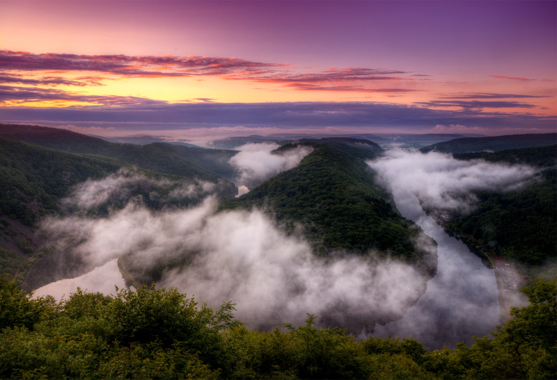cloudscape, germany, panoramic, 4K, loop, dusk, forest, sunlight, cloud - Sky, autumn, plant, tranquility, valley, sky, majestic, summer, famous Place