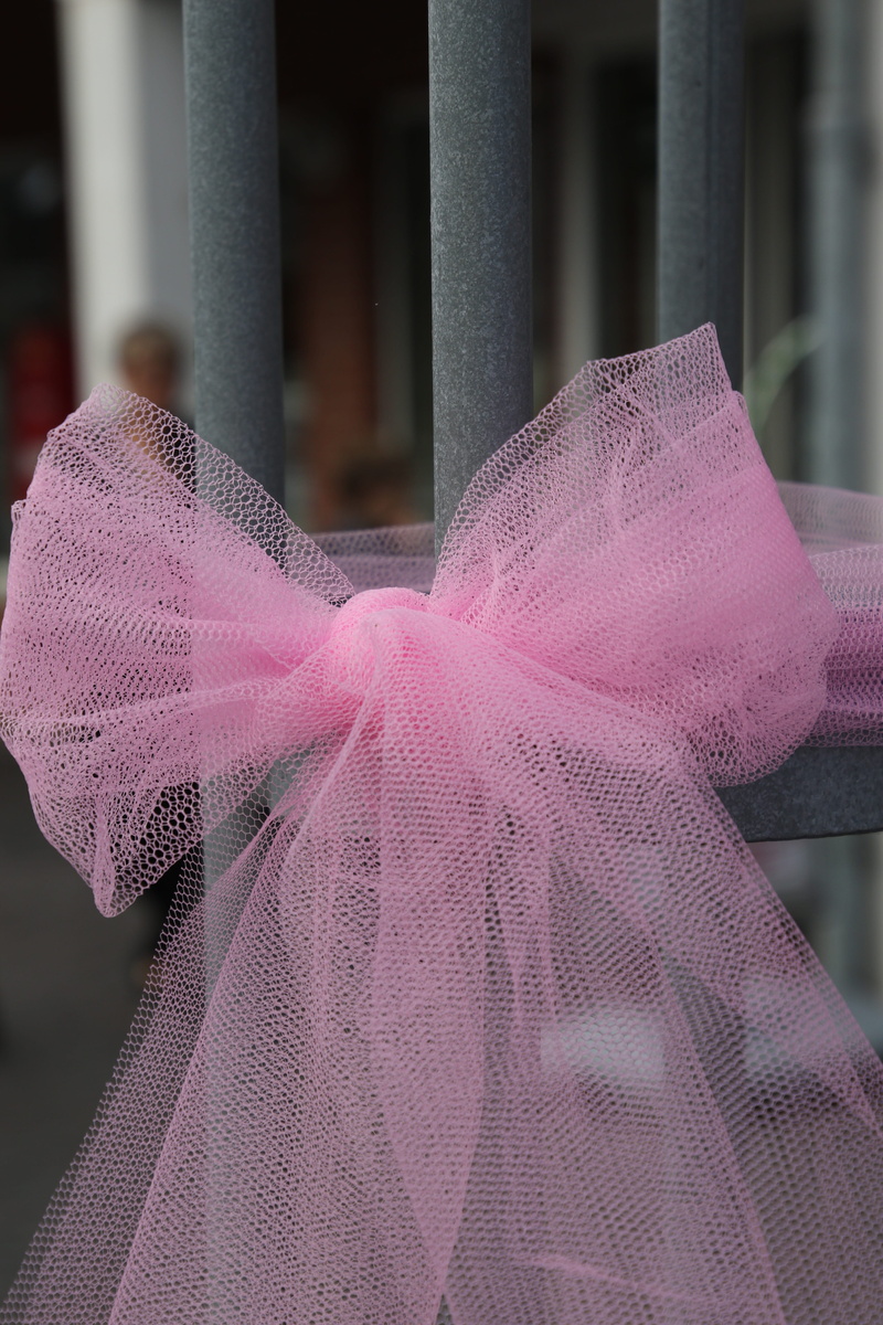 purple, veil, ribbon, decoration, real people, color, close-up, women, glass - material, tulle, protection, 5K, one person, textile, built structure, pink color
