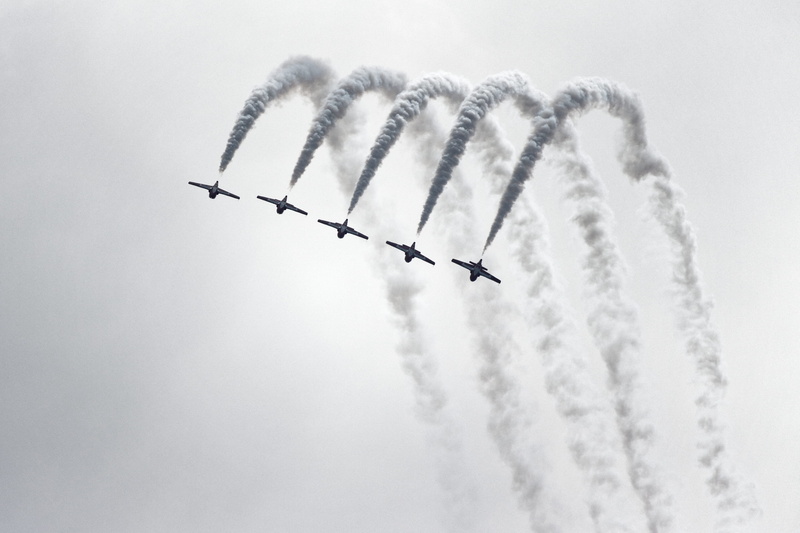 nature, sky, stunt, air force, grey, no people, low angle view, mode of transportation, air show, order, 4K, airplane, planes, photography, military, cne